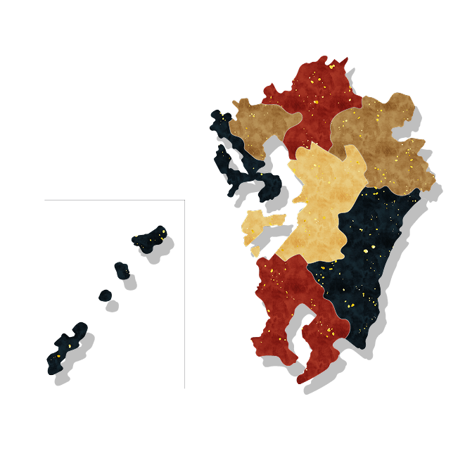九州・沖縄地方の地図