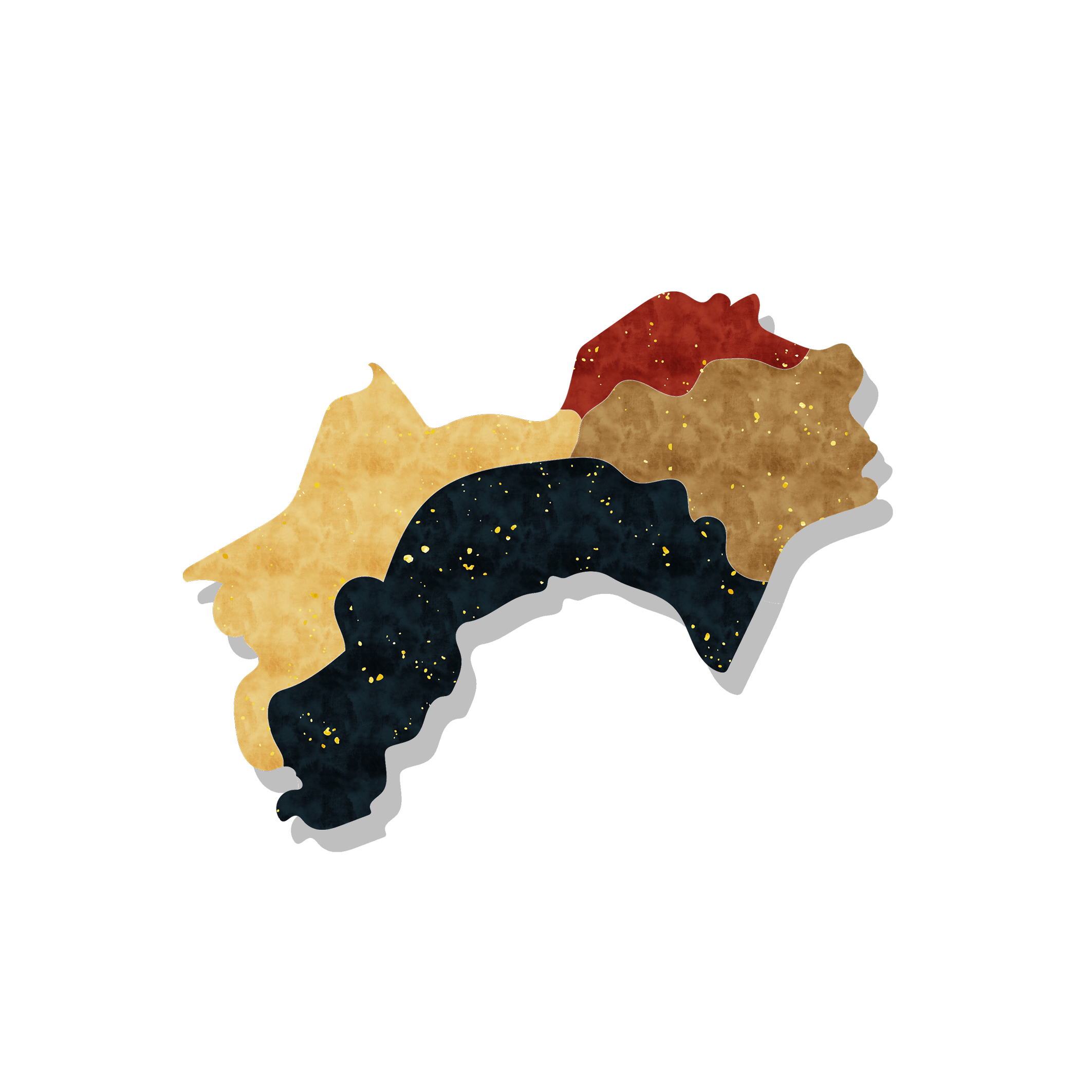 四国地方の地図