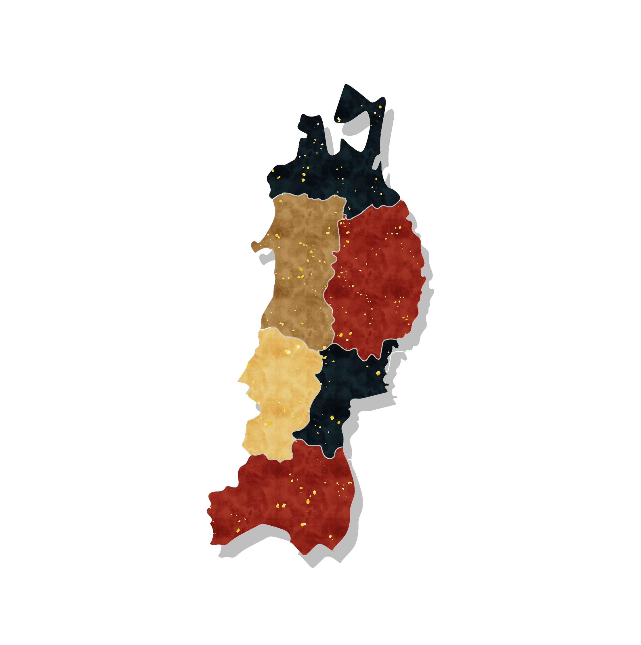 東北地方の地図
